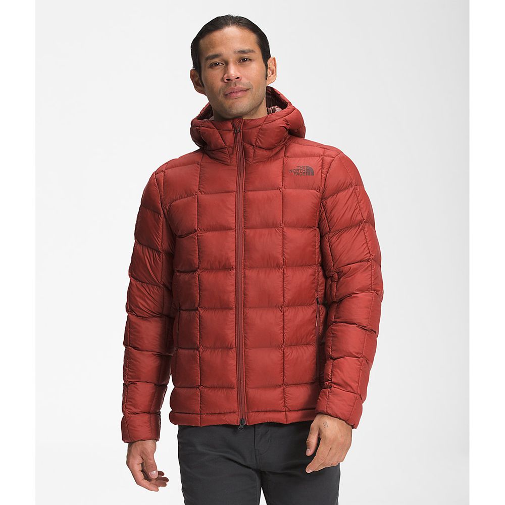 The North Face Hooded Jacket Mens Australia - The North Face Thermoball™ Super Red (POF-041765)